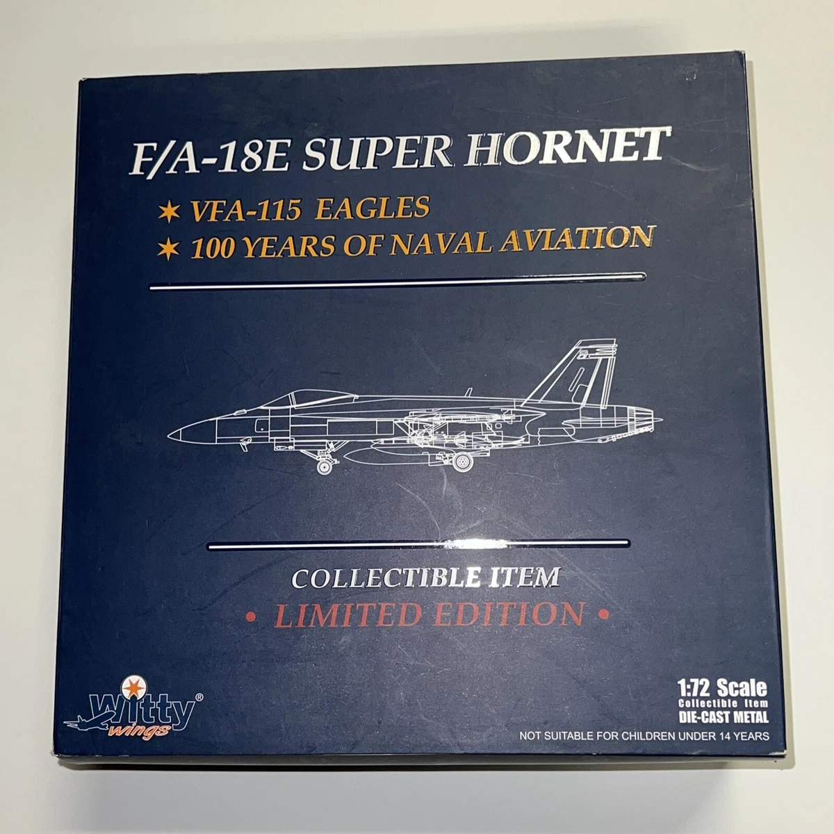 Witty Wings 1:72 Scale F/A-18E Super Hornet VFA-115 Eagles 100 Yrs NavalDie Cast