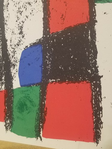 Joan Miro "Abstract Fish" Original Color Lithograph Art Surreal 1973 Modern Art - Picture 4 of 5