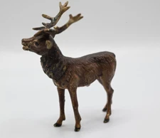 Realistic Antique Austrian Vienna Cold Painted Bronze Figure of Deer Buck