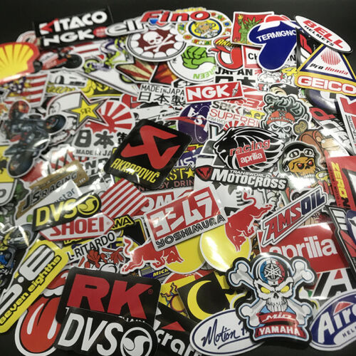 Lot Set of 120 Motorcycle Motocross Decals Stickers Racing ATV UTV Dirtbike Cool - Foto 2 di 9