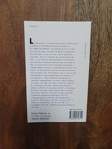 EL LIBRO DE ARENA / BOOK OF SAND (EL LIBRO DE BOLSILLO ; By Jorge Luis Borges - Picture 2 of 3