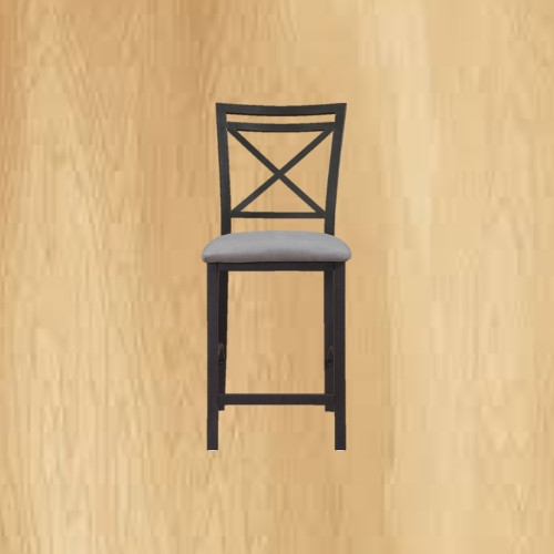 Dorel Home Devon Crossback Counter Height Dining Chair Grey Metal Armless New