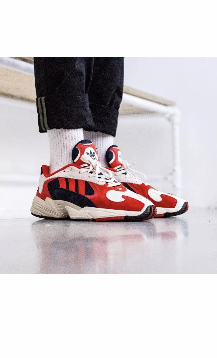 Adidas Yung 1 rouge orange bleu blanc UK 8 NEUF Adidas Yung 1 NEUF rouge orange bleu blanc UK 8 NEUF 1 58ab2d