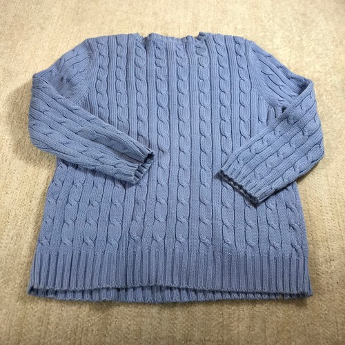 Sutton Studio Sweater Womens Medium Cable Blue Cotton Casual Ladies - Picture 6 of 11