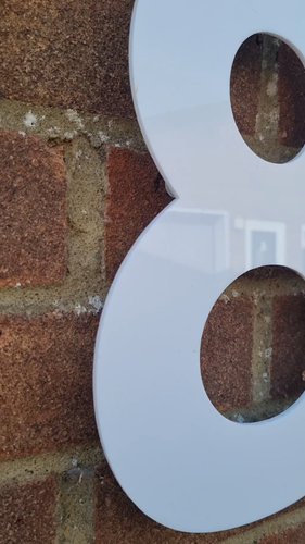 Art Deco Floating Finish House Numbers - Custom Colours & Sizes - Video 1 of 1