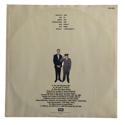 Roxette Vinyl Record The Look Head Drum Mix 12" 3 Track Single - Picture 4 of 5