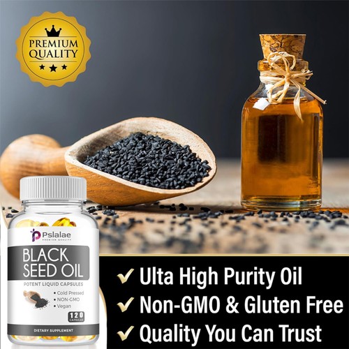 Aceite de semilla negra 1000 mg - Inmune, digestivo, salud articular, 100 % puro orgánico natural - Imagen 6 de 12