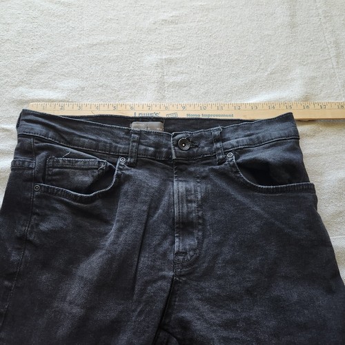 Zara Mans Jeans Mens 30x31 Black Denim Stretch Skinny Moto Zippers Modern - Picture 8 of 17