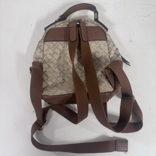 Tommy Hilfiger Canvas And Leather Mini Backpack Monogram And TH Logo BH EIC BH - Picture 3 of 5