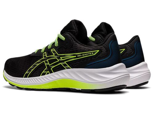 SCARPE ASICS GEL EXCITE 9 GS NERO VERDE SHOES RUNNING DONNA BAMBINA BAMBINO - Imagen 4 de 8