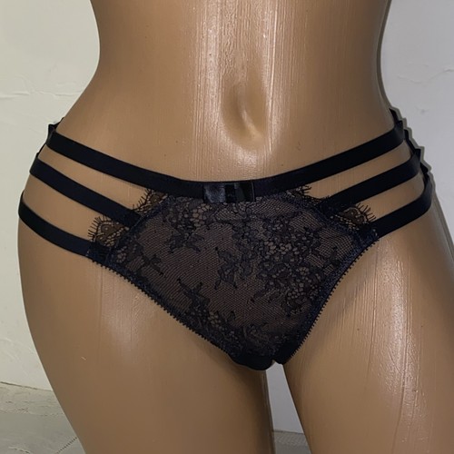 VINTAGE VICTORIAS SECRET TANGA PERIZOMA BIKINI PANTY nylon rete Sissy taglia M #4B1 #2