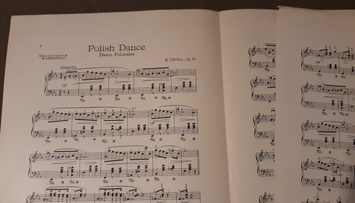 Partituras de piano vintage recreaciones polonesas danza polaca 1917 de R. Thoma - Imagen 2 de 3