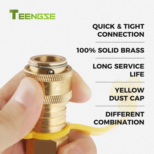 3/8inch Natural Gas Quick Connect Fittings Propane Gas Grill Quick Connector ... - Picture 6 of 8
