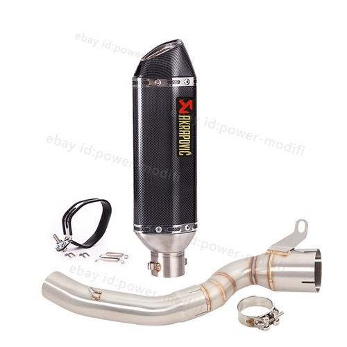 Mid Exhaust Link Pipe 51MM Muffler Silencer Tips Modified for Duke 200 2020-2023 - Picture 1 of 14