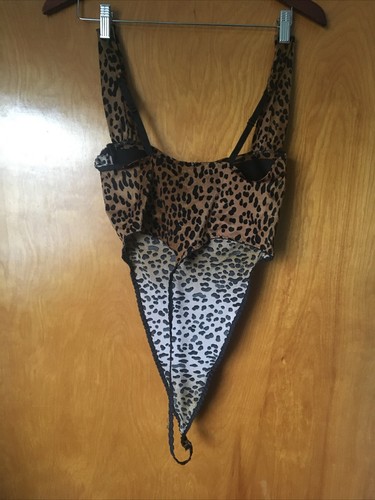 Ultra Sexy Vintage 80’s Leopard Print Victoria Secret Thong Bathing Suit - Picture 6 of 11