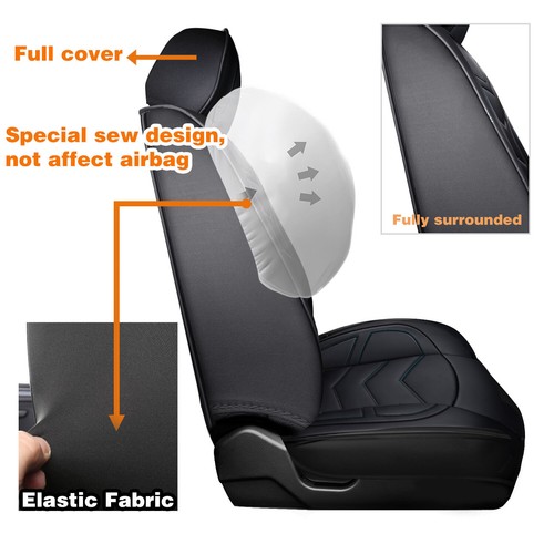 For Acura TLX RDX MDX TSX Car Seat Cover Front Rear Full Set Leather Protector - Picture 7 of 26