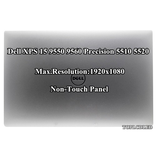 15" Dell XPS 15 9550 9560 Precision 5510 5520 FHD LCD Non-Touch Screen Assembly - Picture 1 of 5