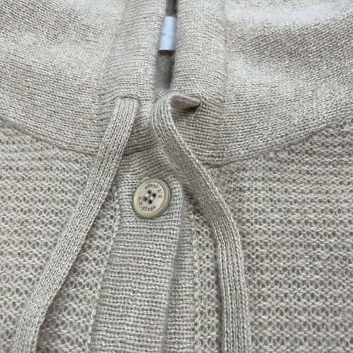 C.T. Cardigan lungo in alpaca con cappuccio e bottoni beige taglia 38 - Foto 8 di 24