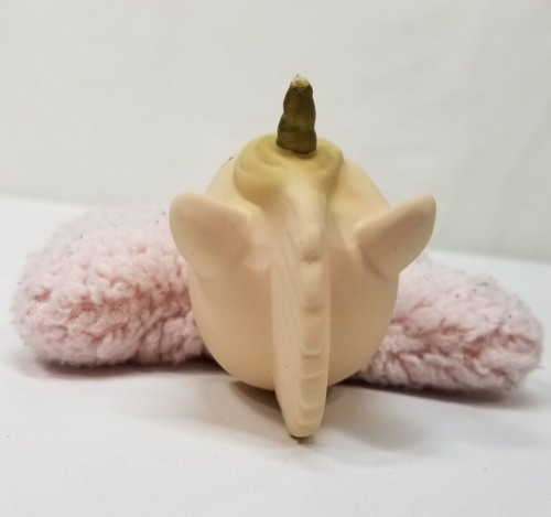 Mud Pie Unicorn Plush Lovey Pink Sherpa Rubber Teether Stuffed Animal Soft Toy - Picture 12 of 14