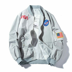 Aape-Zip-Jacket-Men-Flight-Heron-Preston-Head-MA1-NASA-Bomber-Coat-Pilot-Jacket