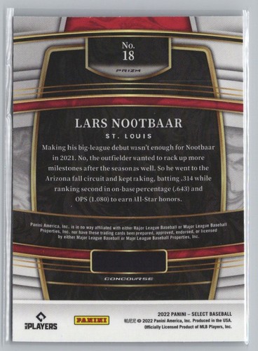 2022 Panini Select #18 Lars Nootbaar Holo - Picture 2 of 2