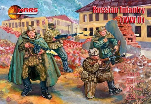 Mars Figures 72115 - 1/72 - Russian Infantry WW II 40 figures Plastic model kit - Picture 5 of 11