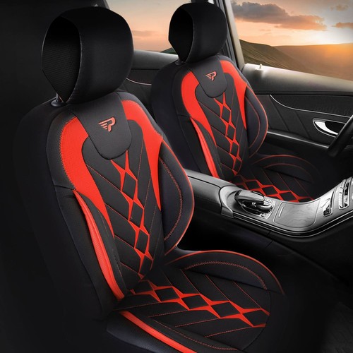 Housses De Siège Adaptées Pour VW EOS TEXAS (1+1) Noir Rouge