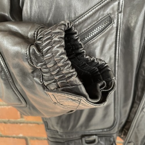 EUC Vintage Ralph Lauren POLO SPORT HI TECH Leather Motorcycle Jacket MEDIUM 90s - Picture 4 of 12