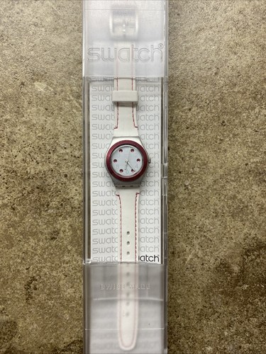 Swatch Irony Precious Berries White Red Jewels Ladies Watch Swiss Made RARE! - Picture 1 of 7