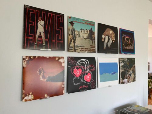 Vinyl Record Cover Display Shelf Wall Mount Hanger Rack Premium Transparent - Picture 2 of 6