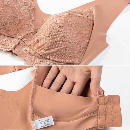 Womens Plus Size Bra Seamless Front Close Lace Push Up Bra Lingerie Underwear 🎀 - Picture 9 of 29