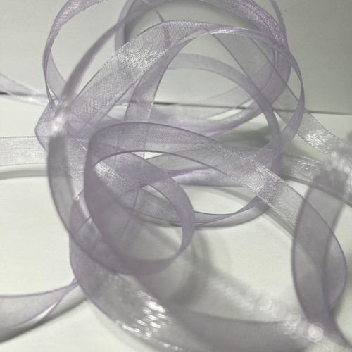 Sheer Organza Ribbon Light Purple 3/8" x 60' Nicole & Co. Nylon (1) Roll - Picture 5 of 12