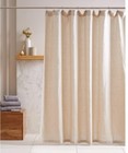 NWOT QUINCE EUROPEAN LINEN SHOWER CURTAIN SAND 72 X 72 BATHROOM  100% FLAX LINEN