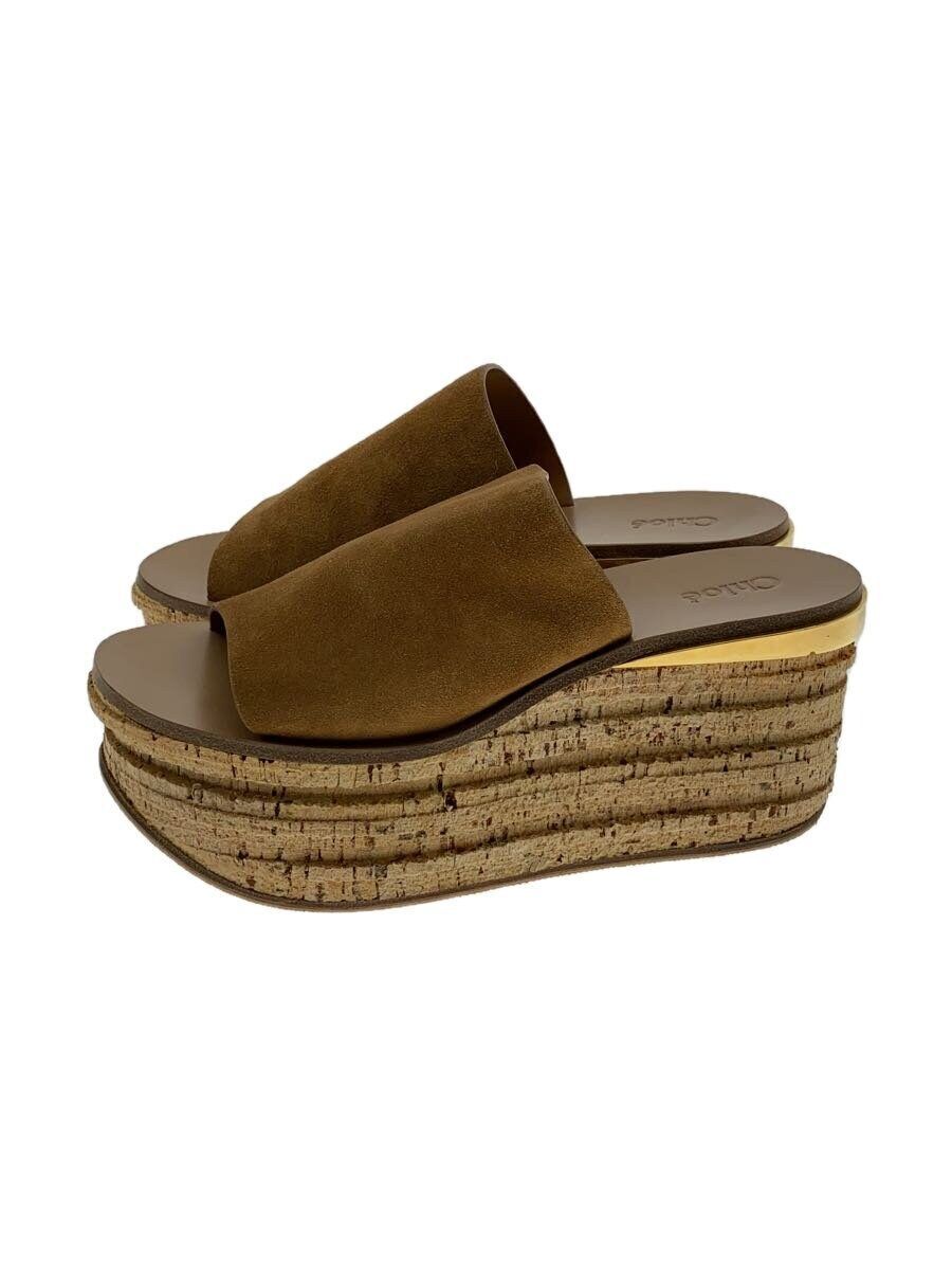 Chloe Sandals Wedge Sole Sabo 37 Camel CH24561 Used | eBay