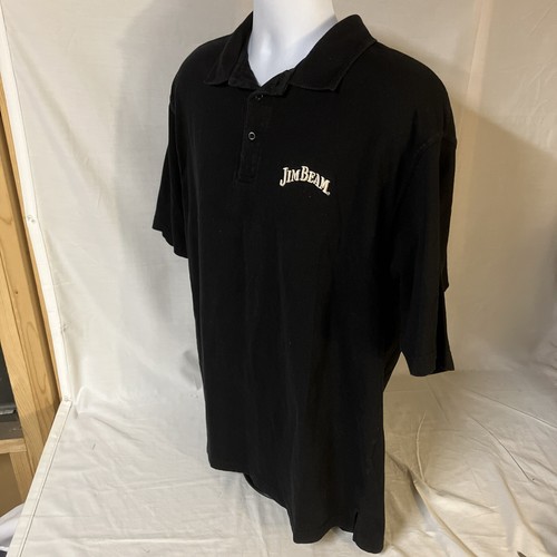 Jim Beam Bourbon Whiskey Polo Shirt Mens Black XL Short Sleeve Free Shipping - Picture 5 of 7