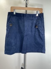 navy corduroy short skirt size 6 Vineyard Vines big buttons EUC
