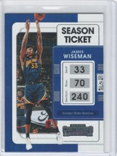 2021-22 Panini Contenders Season Ticket James Wiseman Golden State Warriors