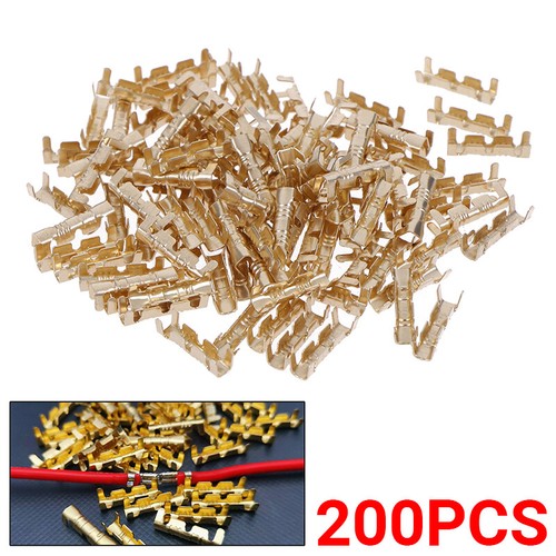 200Pcs U-shaped Brass Copper 0.5-1.5mm² Crimp Electrical Connector Wire Terminal - Picture 6 of 12