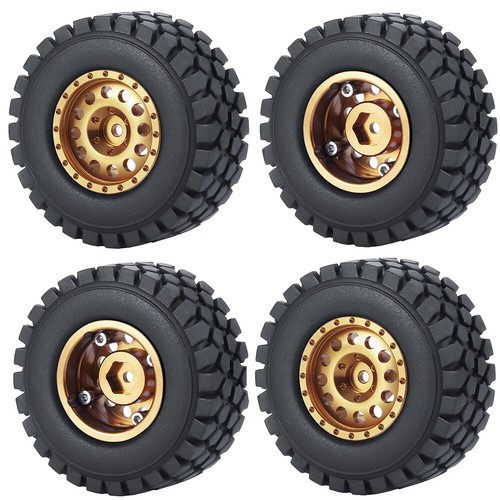 4PCS CNC 1.0 Beadlock Wheels Tires for 1/24 RC Crawler Axial SCX24 90081 AX00001 - Picture 49 of 82
