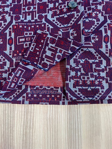 Unisex Vintage 100% 70er Polyester Hemd Large Azteken Design Handarbeit - Bild 7 von 10