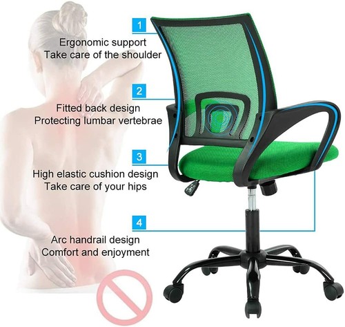Home Office Chair Mesh Computer Chair Ergonomic Desk Chair with Lumbar Support - Picture 25 of 58