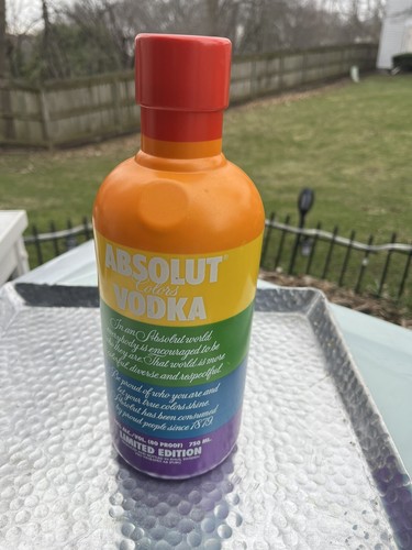 Blinged Out Absolut Vodka Skin Gay Rainbow Pride Bottle Colors Cover RARE LGBTQ - Picture 3 of 13