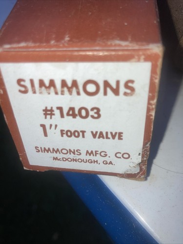 1” Brass Foot Valve Vintage NOS Simmons #1403 Lead Free - Picture 3 of 4