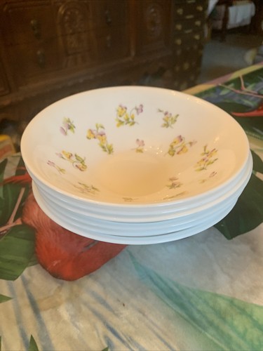 Martha Stewart Everyday Floral Yellow Pansy Bowls Set of 6