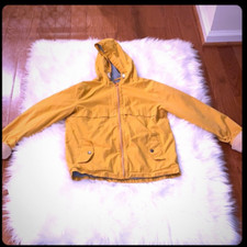 Cat Jack Yellow Hooded Windbreaker Jacket Boys M