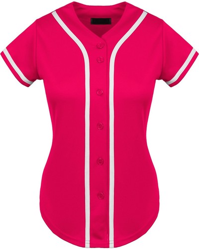 Damen-BASEBALL BUTTON DOWN sportliches T-Shirt kurzärmelig Softball Trikot aktiv - Bild 9 von 42