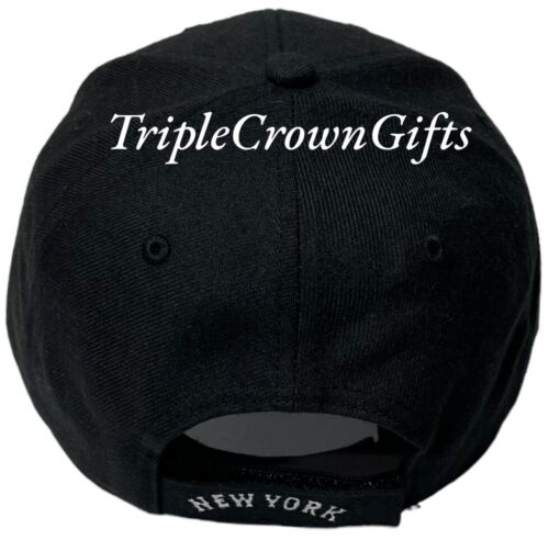MLB New York Mets ('47 Brand) MVP Hat Adjustable Strap Black - Picture 4 of 5