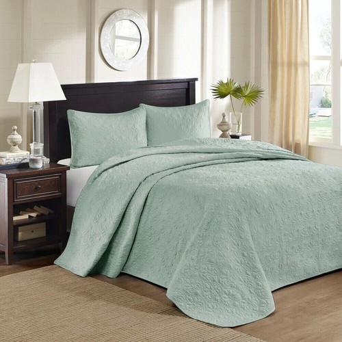 Queen Size Bedding Oversized 3 Pc Bedspread Quilt Set Elegant Classic 102x118 - Picture 17 of 24