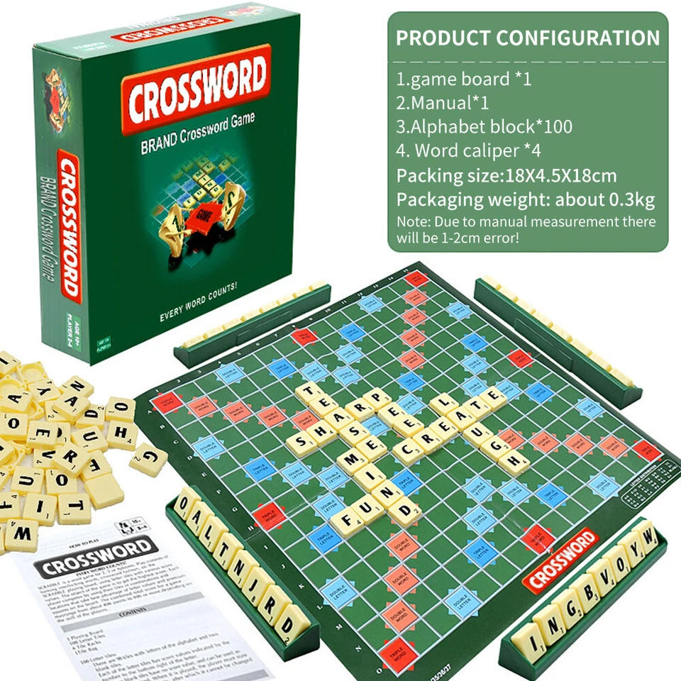 Classic Scrabble Board Game Perfect for Family Adults Kids Educational Puzzle - Image 4 of 4