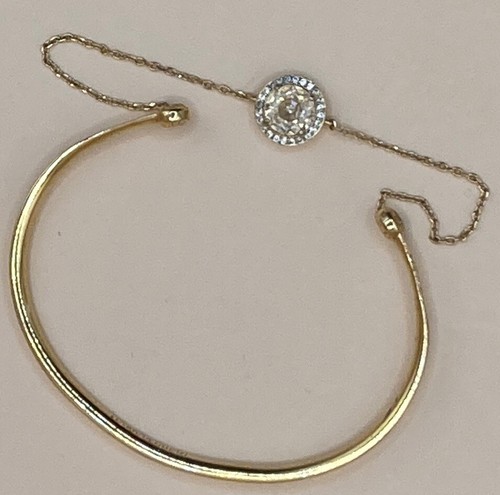 Henry Bendel Gold Double Cuff Bracelet With Gems - Picture 13 of 22